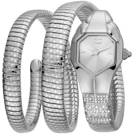 Ladies Glam Snake Septagon Silver Dial Ladies Watch (JC1L112M0015)